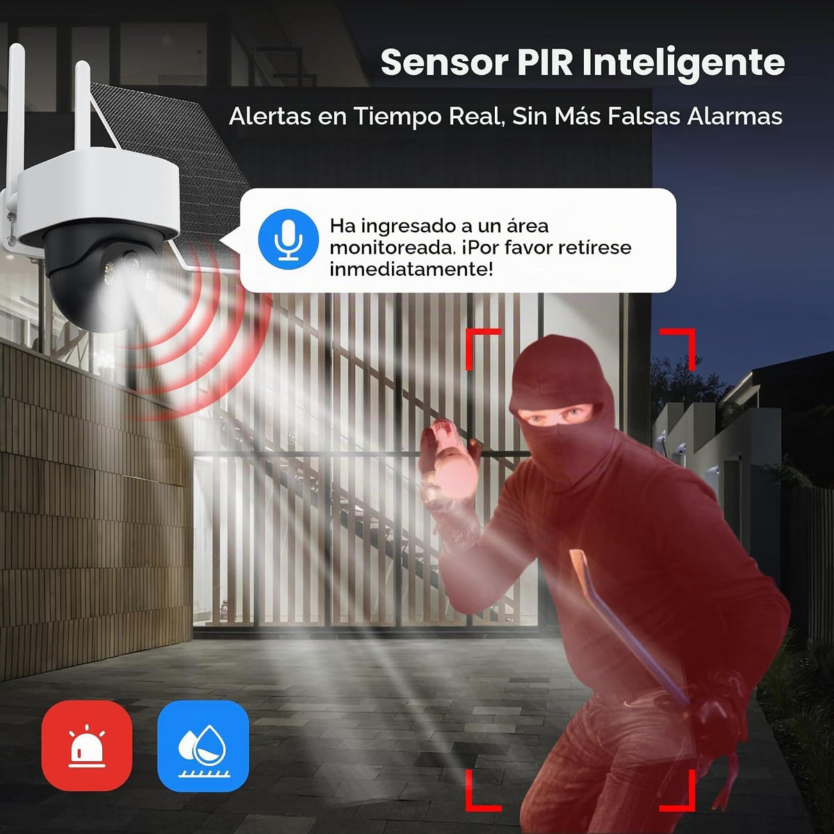 Panoramiczna zewnętrzna kamera bezpieczeństwa 4G | Widok 360° i tryb nocny