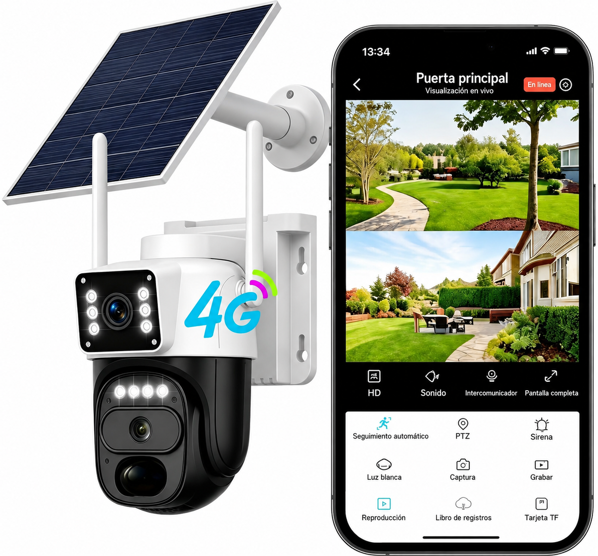 Solarna kamera bezpieczeństwa 4G 360° | Monitoring bez WiFi