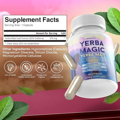 Yerba Mate w kapsułkach || Naturalna energia + Jasny umysł + Zdrowe jelita