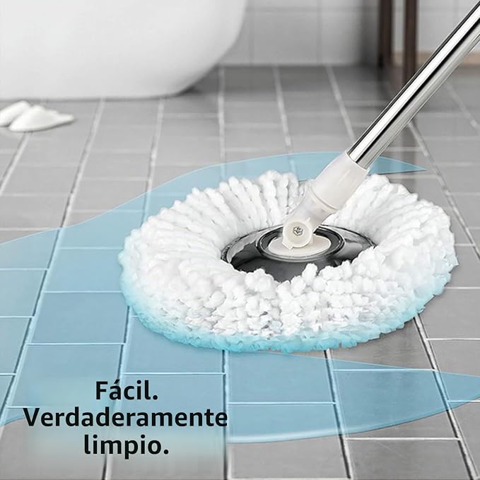 Obrotowy mop 360° z wiadrem i wyciskaczem - Łatwe i szybkie sprzątanie