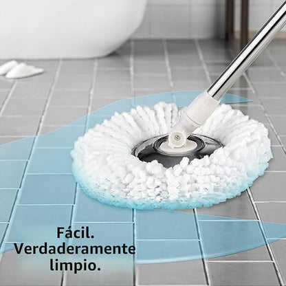 Obrotowy mop 360° z wiadrem i wyciskaczem - Łatwe i szybkie sprzątanie