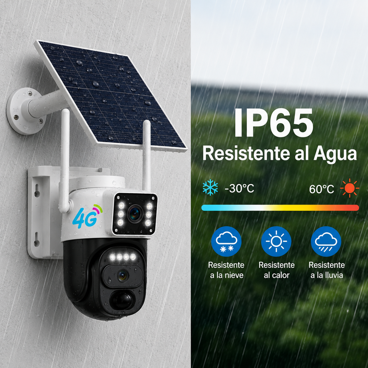 Solarna kamera bezpieczeństwa 4G 360° | Monitoring bez WiFi