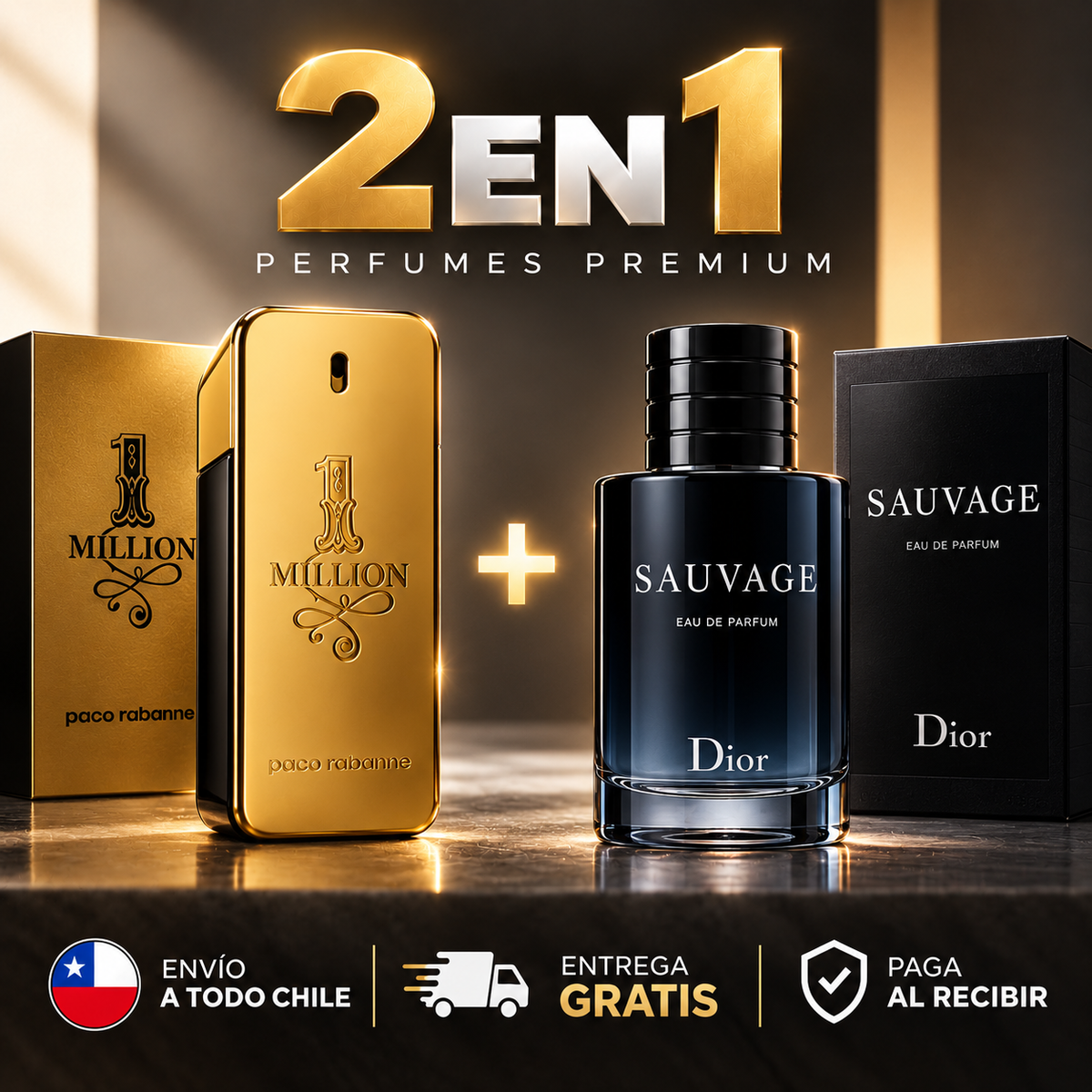 Zestaw 2x1 perfum męskich | One Million + Sauvage 100 ml
