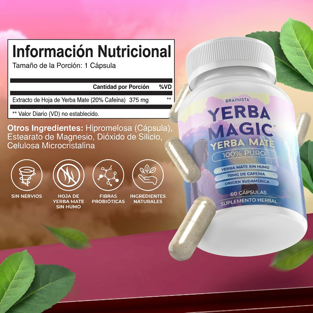 Yerba Mate w kapsułkach | Naturalna energia + Jasny umysł + Zdrowe jelita