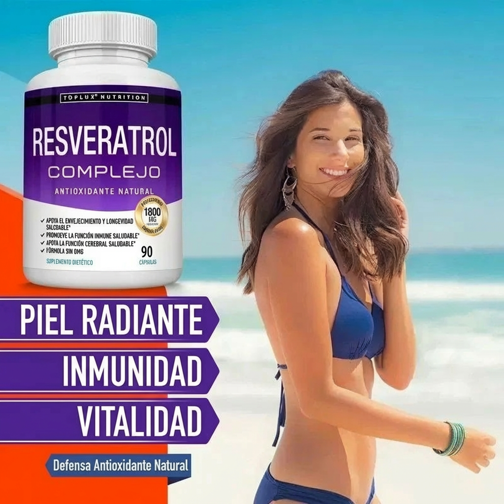 Resweratrol 1800 mg - Dobre samopoczucie, energia i anti-aging | Najpopularniejszy naturalny przeciwutleniacz