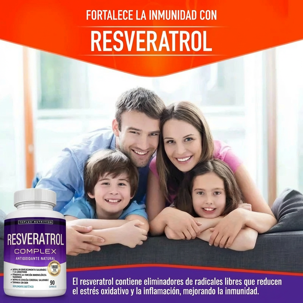 Resweratrol 1800 mg - Dobre samopoczucie, energia i anti-aging | Najpopularniejszy naturalny przeciwutleniacz